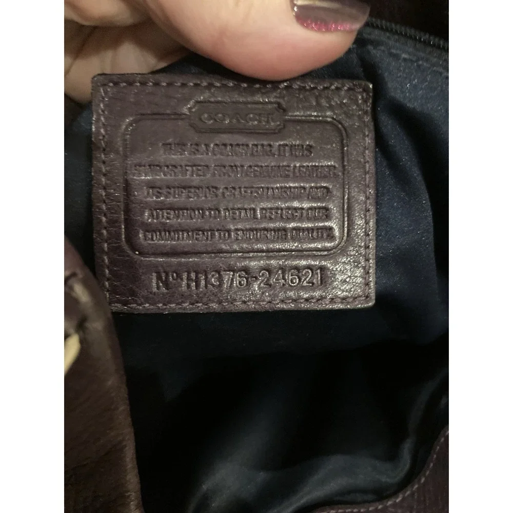 Coach Phoebe Purple Pebbled Leather Triple Compartment‎ Shoulder Bag 24621